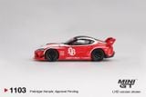  Mô hình xe Toyota GR Supra Red/White LB★WORKS tỉ lệ 1:64 MiniGT MGT01103 