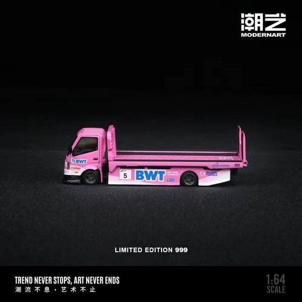  Mô hình xe tải thớt cứu hộ H300 Flatbed Transport Trailer - Yongda BWT tỉ lệ 1:64 ModernArt MD647216 