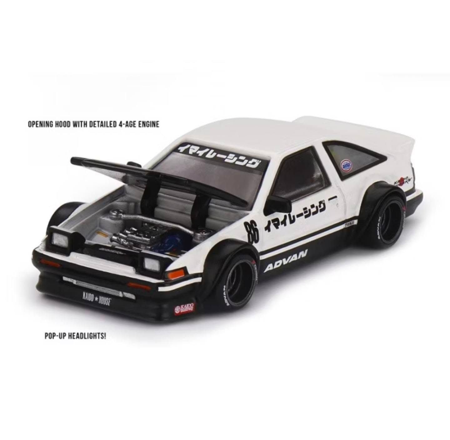 Mô hình xe TOYOTA SPRINTER TRUENO KAIDO WORKS™ IMAI RACING V1 tỉ lệ 1:64 Kaido House KHMG180 