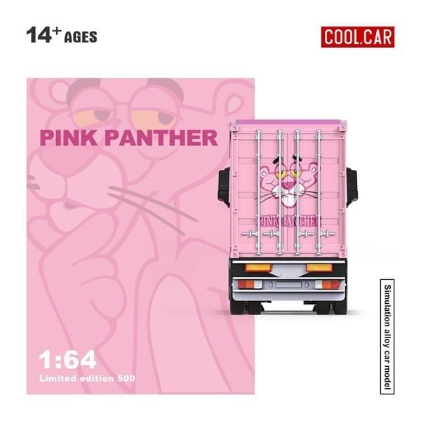  Mô hình xe Pink Panther Container Truck Painting Series Simulated Alloy Car Model tỉ lệ 1:64 Cool Car CC646734 