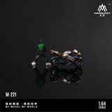  Set mô hình nhân vật và xe mô tô Kawasaki 2006 ZX-10R Claw Livery Cool Action Figure Set Resin tỉ lệ 1:64 MoreArt MO222221 