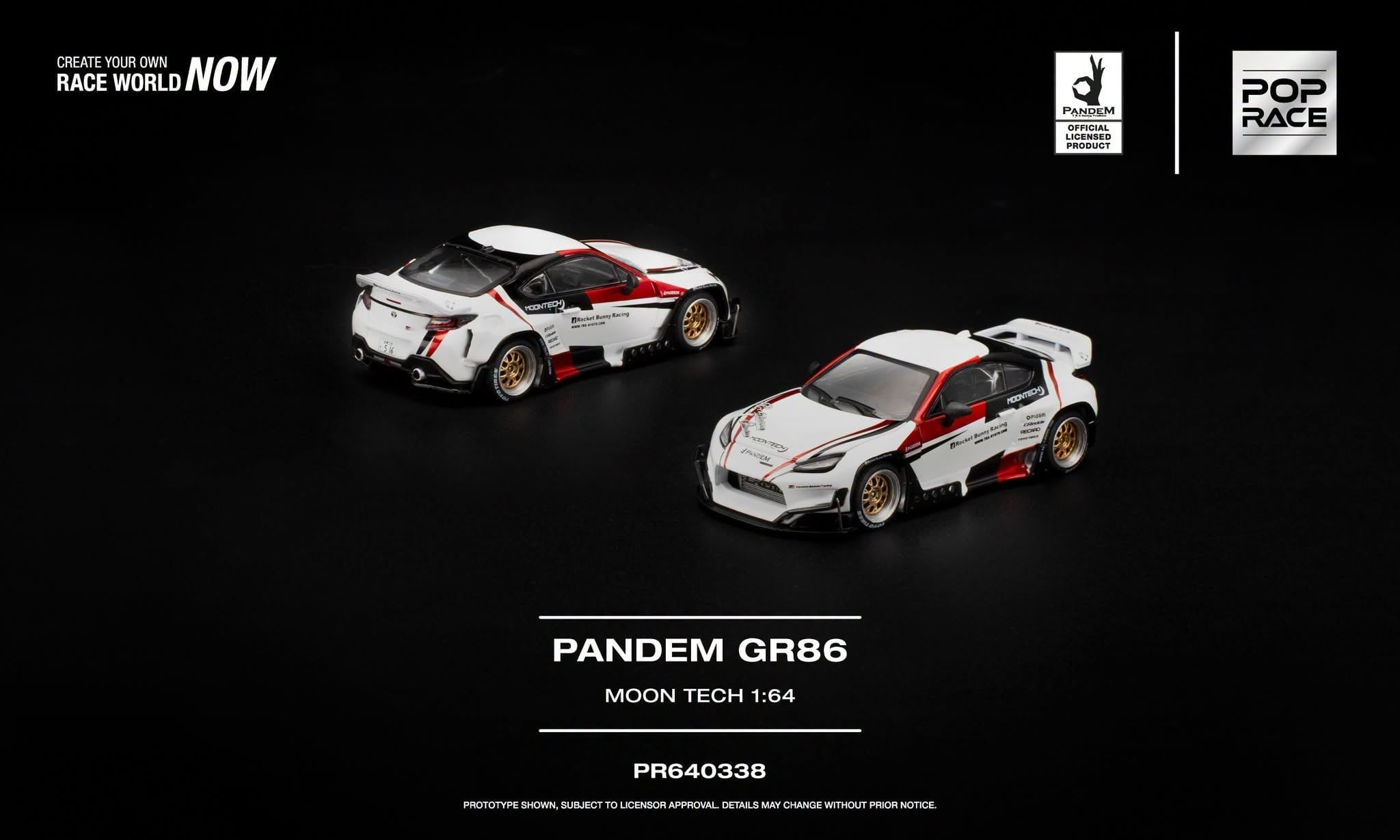  Mô hình xe Pandem GR 86 Moontech tỉ lệ 1:64 Pop Race PR640338 