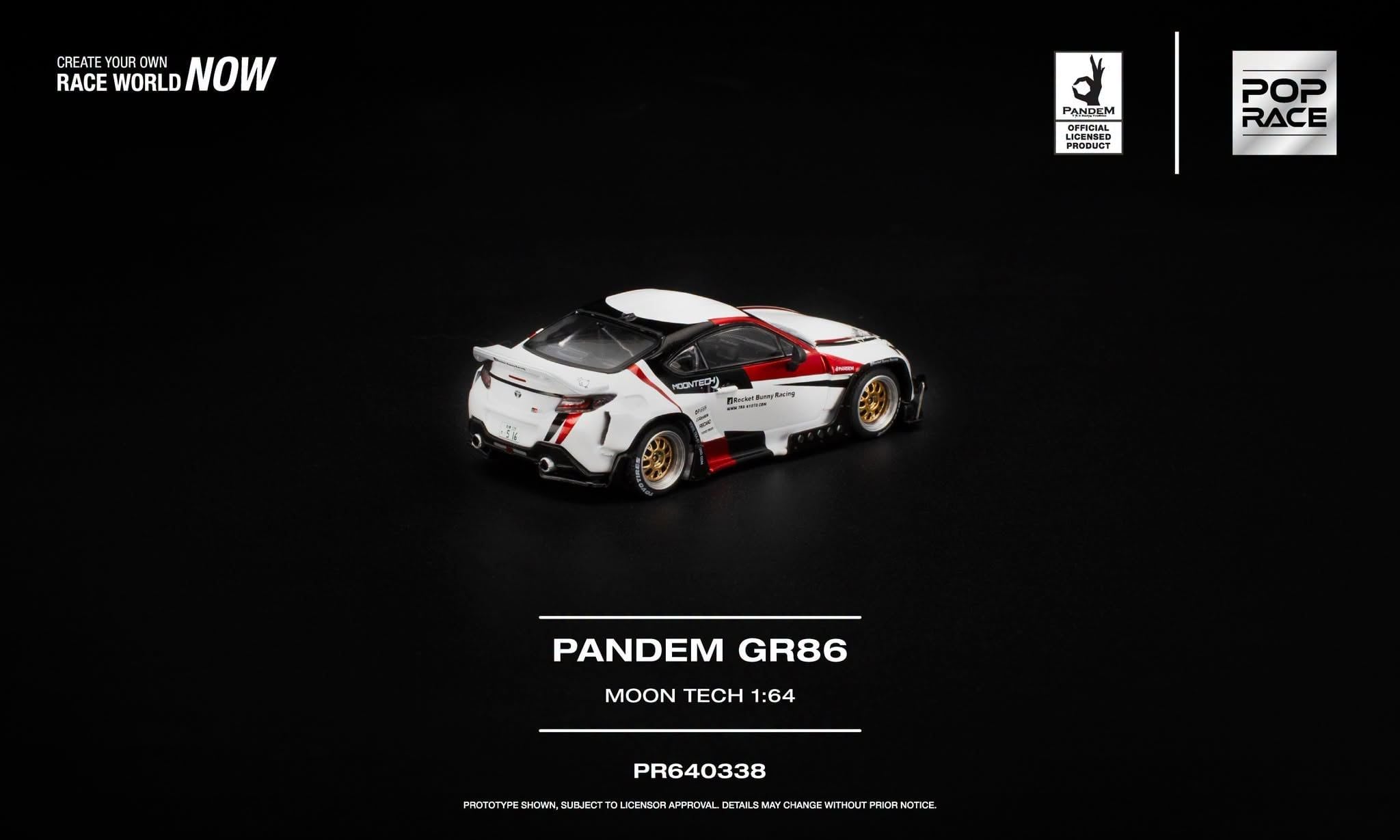  Mô hình xe Pandem GR 86 Moontech tỉ lệ 1:64 Pop Race PR640338 