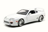  Mô hình xe Brian's Toyota Supra, White Fast & Furious tỉ lệ 1:32 Jada 24075-36 