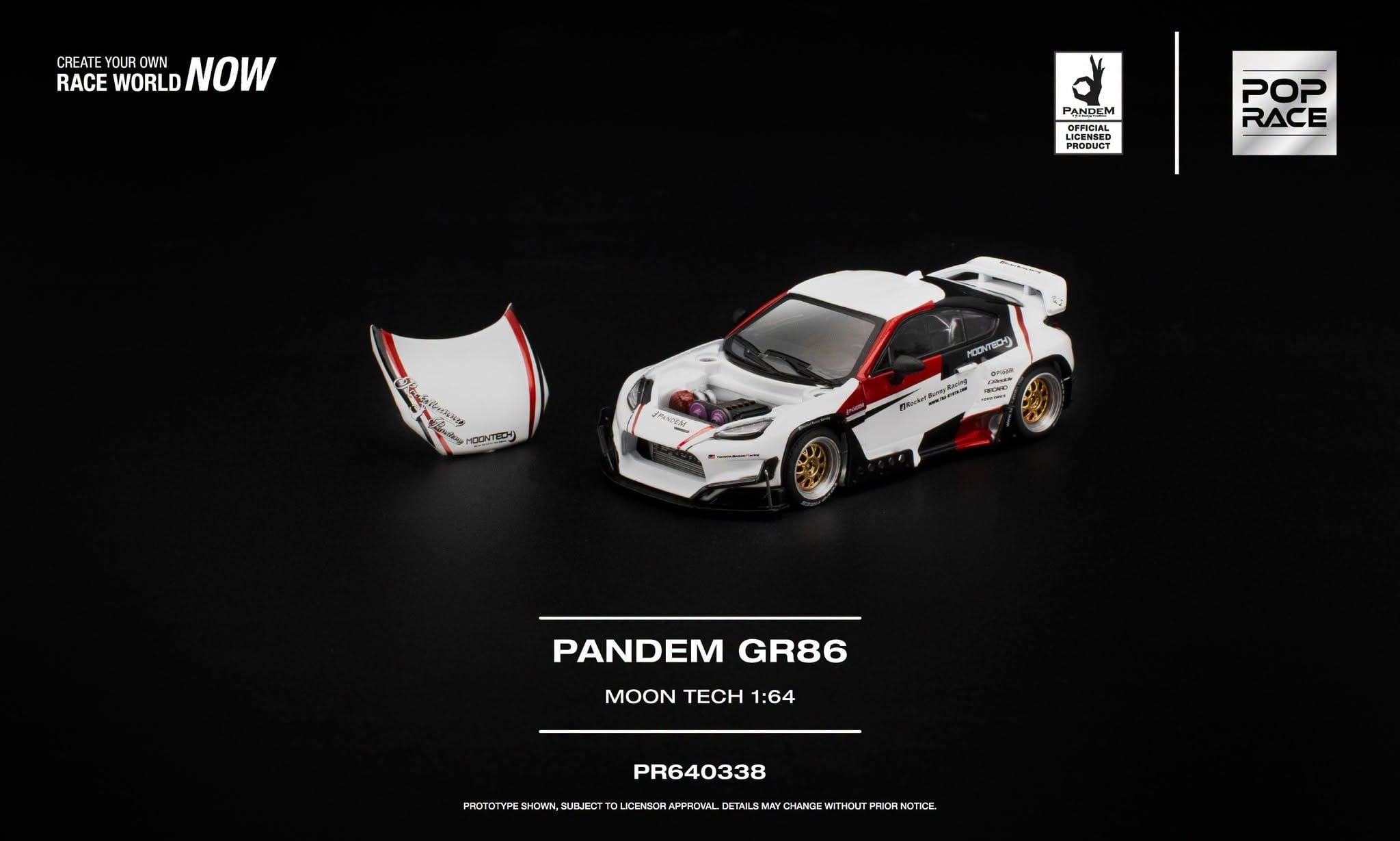  Mô hình xe Pandem GR 86 Moontech tỉ lệ 1:64 Pop Race PR640338 