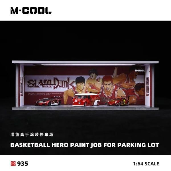  Hộp trưng bày mô phỏng dirorama parking lot Slam Dunk tỉ lệ 1:64 M-Cool MC914935 