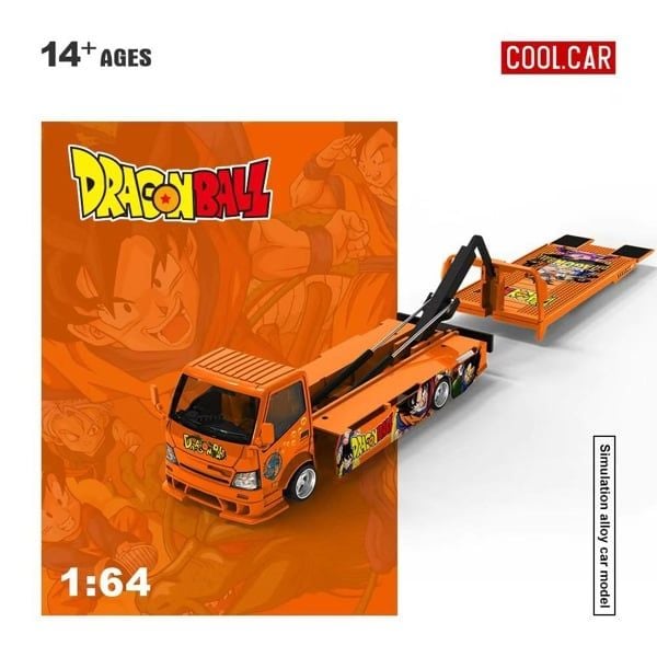  Mô hình xe H300 Flatbed Transport Trailer Dragon Ball-themed Die-Cast Car Model tỉ lệ 1:64 CCC647233ool Car 