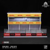  Hộp trưng bày container mô phỏng cảnh phòng 3D Porsche Carrera Cup Châu Á 30x30x17.8cm tỉ lệ 1:64 MoreArt MO936303 