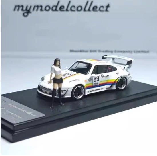  Mô hình xe Porsche RWB993 Apple tỉ lệ 1:64 Mymodelcollect MC640023B 