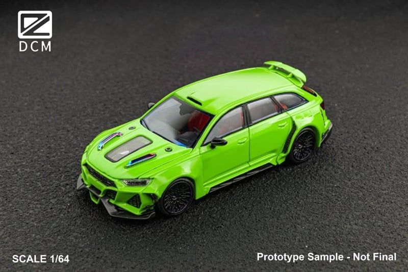  Mô hình xe Audi RS6 wipe body mở capo tỉ lệ 1:64 DCM model OT64674 