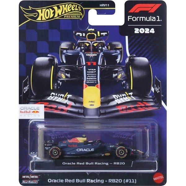  Mô hình xe Oracle Red Bull Racing RB20 #11 Formula 1 1:64 Hotwheels Premium JBM19 