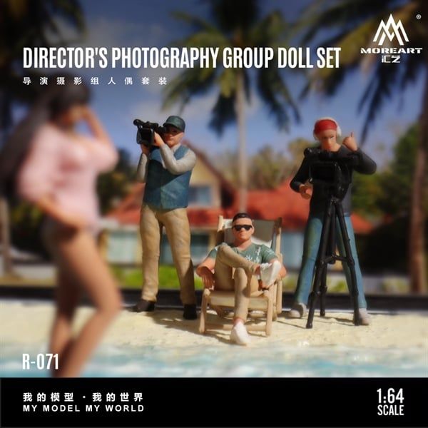  Mô hình nhân vật figure set 3 Director & Cinematographer Figure Set - Resin Model tỉ lệ 1:64 More Art 