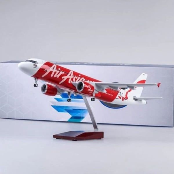  Mô hình máy bay Asia Air A320-200 có bánh xe kích thước 47cm no led MB47114 