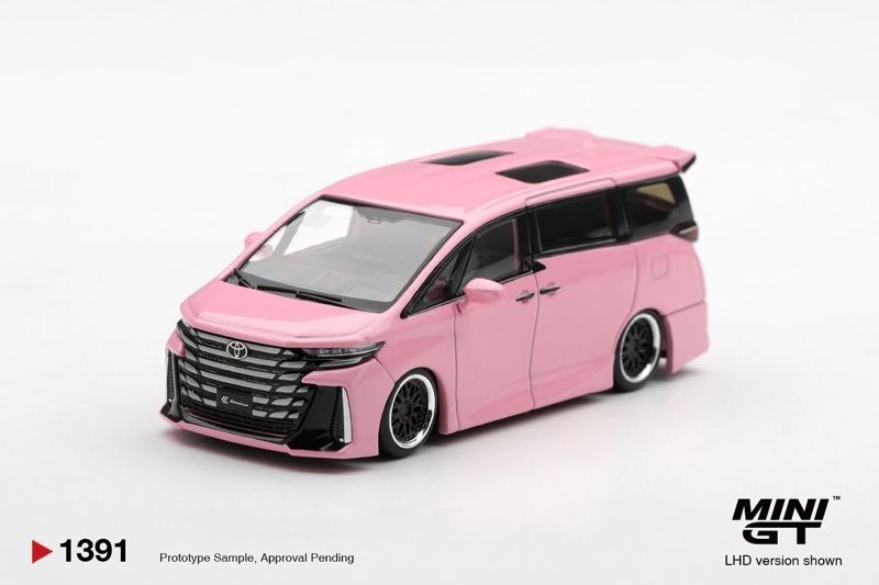  Mô hình xe Toyota Vellfire 40 KUHL Metallic Pink bản card tỉ lệ 1:64 MiniGT MGT01391 