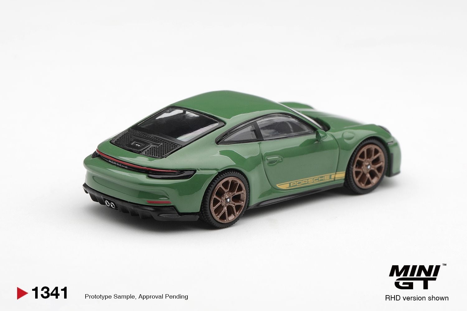  Mô hình xe Porsche 911 (992) GT3 Touring Auratium Green tỉ lệ 1:64 MiniGT MGT01341-BL 