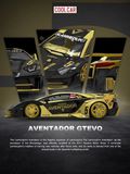  Mô hình xe Lamborghini GTEVO V5 Black Gold Painted Simulated tỉ lệ 1:64 Cool car CC643831 \ 