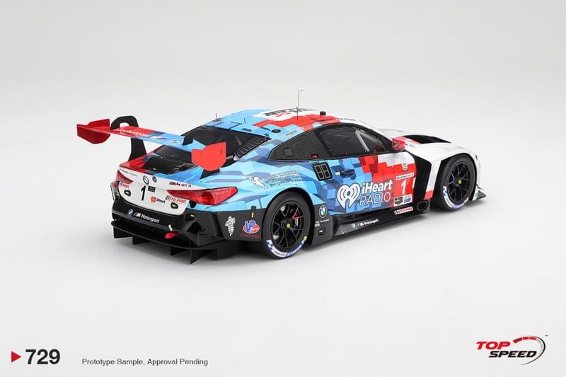  Mô hình xe BMW M4 GT3 EVO #1 Paul Miller Racing 2026 IMSA Daytona 24 Hrs Class Winner tỉ lệ 1:18 Top Speed TS0729 