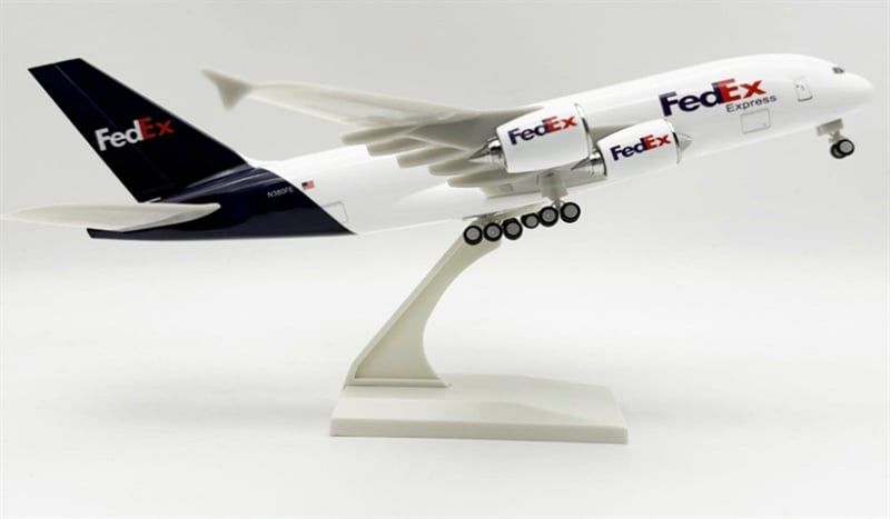  Mô hình máy bay vận chuyển FedEx Express Airbus A380 30cm MB30008 