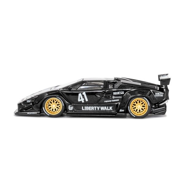 Mô hình xe Lamborghini Countach LB-WORKS Black / LB Blister packaging card Nhật tỉ lệ 1:64 MiniGT MGT01081 