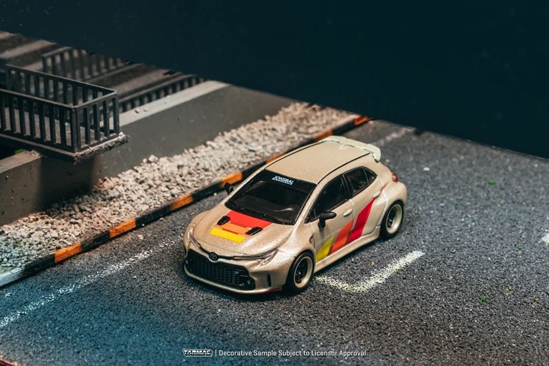 Mô hình xe Toyota GR Corolla Widebody (Designed by Jon Sibal) -- Beige tỉ lệ 1:64 Tarmac Works bản card T64G-063-BE 