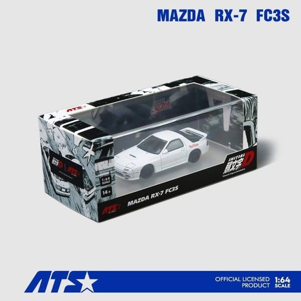  Mô hình xe Mazda RX-7 FC3S - Initial D tỉ lệ 1:64 ATS (Aites) Car ATS880204 