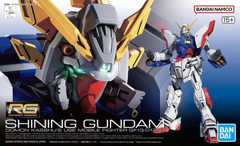  Mô hình figure lắp ráp gundam RG 1/144 Shining Gundam Bandai 4573102685582 