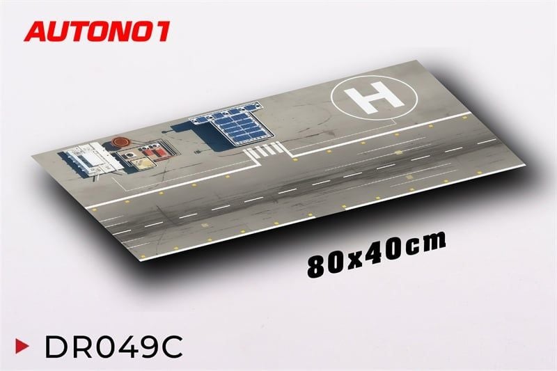  Phụ kiện trưng bày sàn đỗ xe, mặt đường chất liệu in pp 80x40cm cán mờ chống nước bụi bẩn dành cho xe mô hình nhiều tỉ lệ DR049 