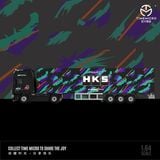  Mô hình xe đầu kéo Scania kèm trailer container HKS tỉ lệ 1:64 Time Micro TM644014 