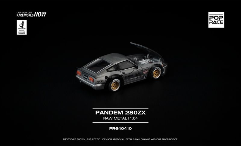  Mô hình xe Toyota Pandem 280zx Raw Metal tỉ lệ 1:64 Pop Race PR640410 