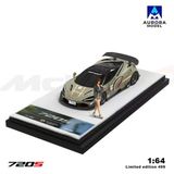  Mô hình xe McLaren 720S Shark tỉ lệ 1:64 Aurora Model AM800401 
