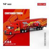  Mô hình xe container Freightliner Lightning McQueen Livery Dedicated Transport Truck tỉ lệ 1:64 CoolCar CC800116 