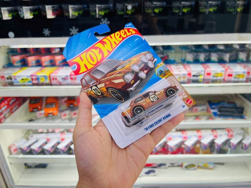  Mô hình xe Ford ESCORT RS1600 '70 Hot Wheels kim loại có bản quyền chính hãng tỉ lệ 1:64 C4982-FO 