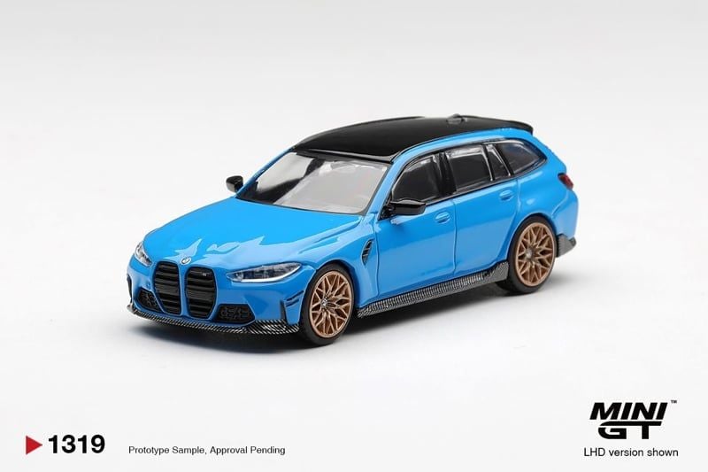  Mô hình xe BMW M3 M Performance Touring Riviera Blue bản card tỉ lệ 1:64 MiniGT MGT01319 