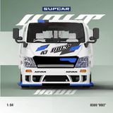  Mô hình xe tải thớt cứu hộ H300 Flatbed Trailer – Original Design ADVAN “VOLT” Blue and White Livery Die-Cast Car Model tỉ lệ 1:64 ModernArt SC647237 