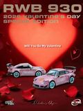  Mô hình xe Porsche 930 RWB Valentine’s Edition box tỉ lệ 1:64 MODEL model (MM) OT64761 