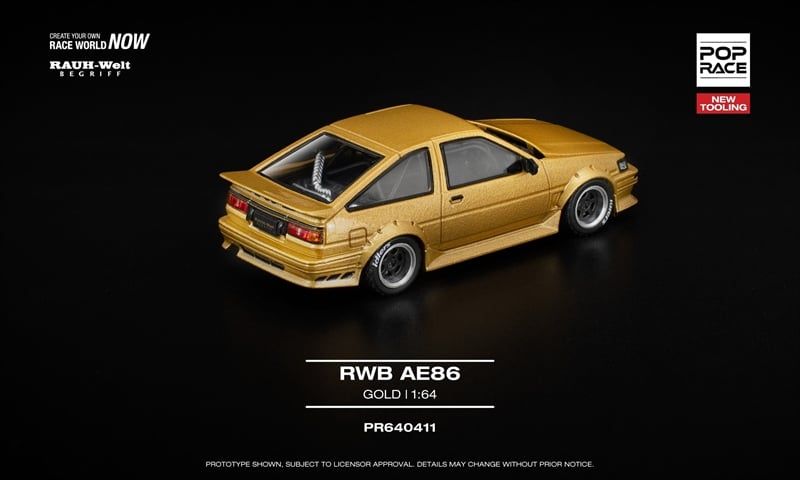  Mô hình xe Rwb Ae 86 Gold tỉ lệ 1:64 Poprace PR640411 