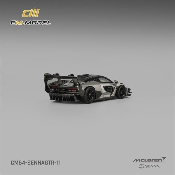  Mô hình xe Mclaren SennaGTR Metallic Silver Gray tỉ lệ 1:64 CM model CM64-SENNAGTR-11 