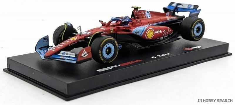  Mô hình xe đua F1 Formula Ferrari SF-24 Miami GP 2024 hộp mica tỉ lệ 1:43 Bburago OT43028 