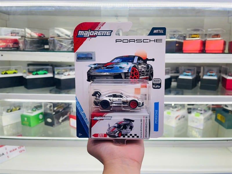  Mô hình xe Porsche 911 GT3 Cup (993) card tỉ lệ 1:64 Majorette 8502101001 