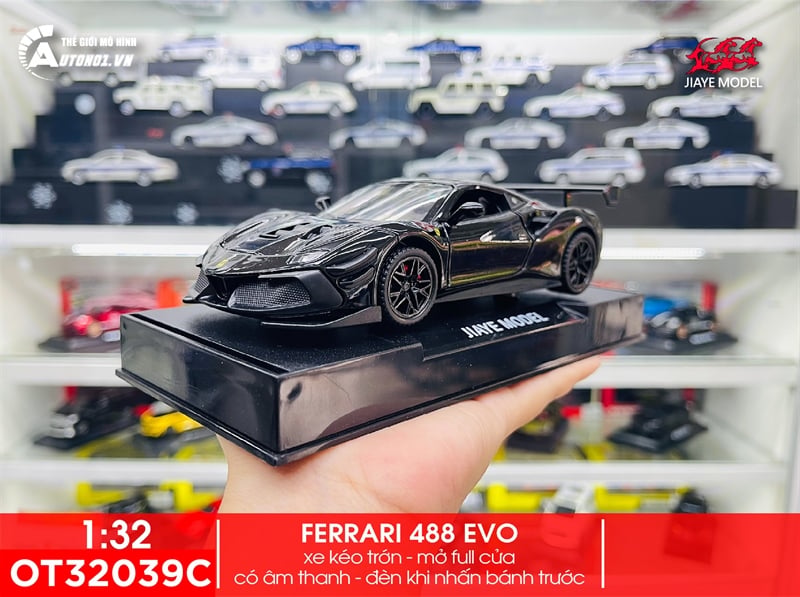  Mô hình xe Ferrari 488 Challenge EVO 2020 tỉ lệ 1:32 Jiaye model VB32743 OT32039 
