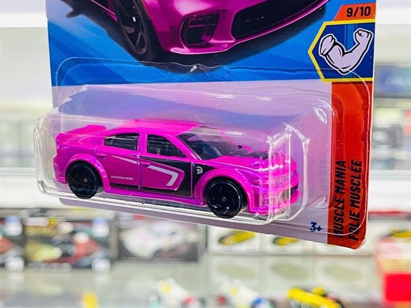 Mô hình xe Dodge Charger Hellcat '20 pink Hotwheels kim loại có bản quyền chính hãng tỉ lệ 1:64 C4982-DO 