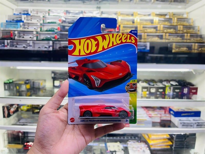 Mô hình xe Cadillac project GTP Hypercar Red Hotwheels kim loại có bản quyền chính hãng tỉ lệ 1:64 C4982-CA 