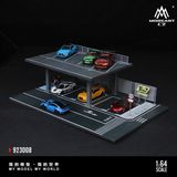  Hộp trưng bày mô phỏng bãi đỗ xe 2 tầng lắp ghép Steel Frame Structure Platform Parking tỉ lệ 1:64 MoreArt MO923008 