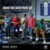  Mô hình nhân vật figure set 5 người Grand Theft Auto game GTA tỉ lệ 1:64 MoreArt MO223074 