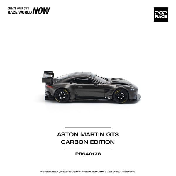  [Hàng Loose] Mô hình xe ô tô ASTON MARTIN VANTAGE GT3 - CARBON EDITION tỉ lệ 1:64 Pop Race PR640178 