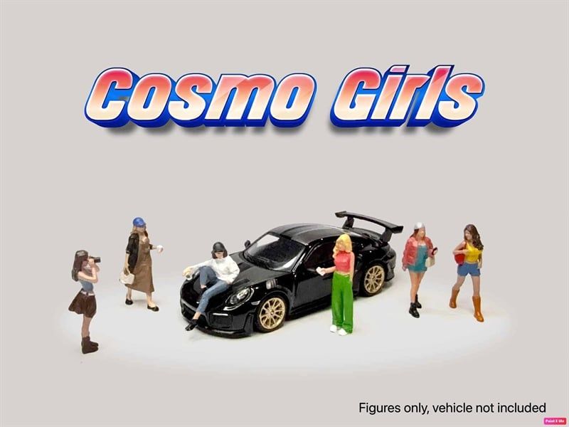  Set mô hình nhân vật figure Cosmo Girls kim loại tỉ lệ 1:64 American Diorama AD-2437 
