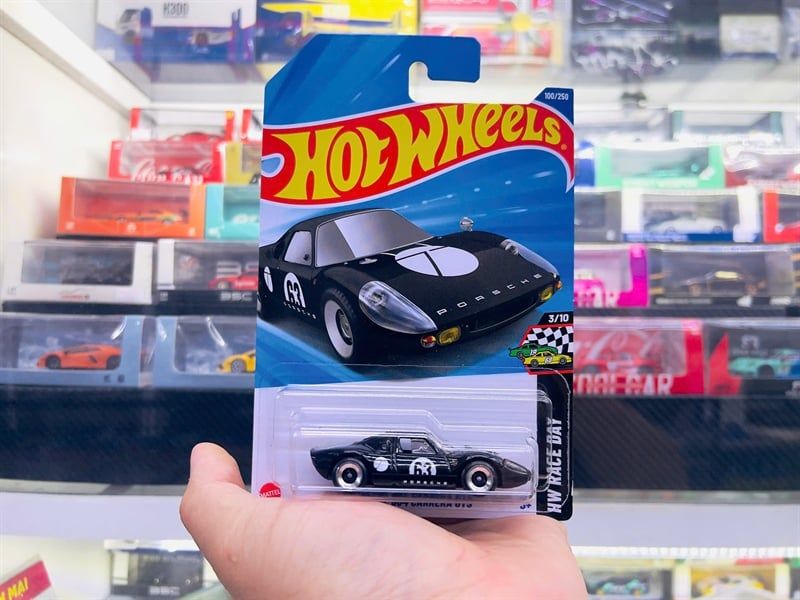  Mô hình xe Porsche 904 Carrera GTS #63 black Hotwheels kim loại có bản quyền chính hãng tỉ lệ 1:64 C4982-PO 