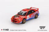  Mô hình xe ô tô Subaru Impreza WRC97 #1 1999 DRM Champion bản card tỉ lệ 1:64 MiniGT MGT01140-BL HAVE CHASE CAR 