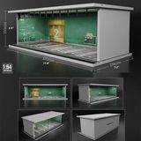  Hộp trưng bày mô phỏng dirorama garage American-style garage Lighting Assembly Scene tỉ lệ 1:64 M-cool MoreArt MO914084 