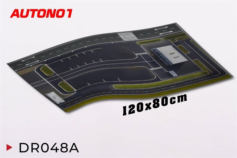  Phụ kiện trưng bày sàn đỗ xe, mặt đường chất liệu in pp 80x120cm cán mờ chống nước bụi bẩn dành cho xe mô hình nhiều tỉ lệ DR048 